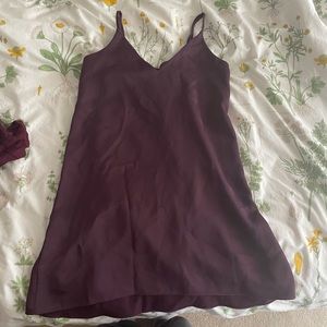 Aritzia Talula Maroon Scarlet Silky Slip Dress